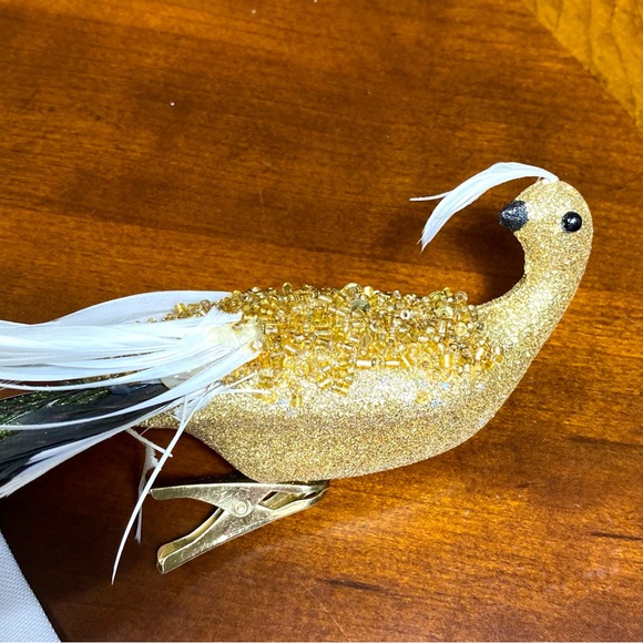 Holiday Lane Majesty Peacock Clip On Ornament Feathers - Picture 10 of 11